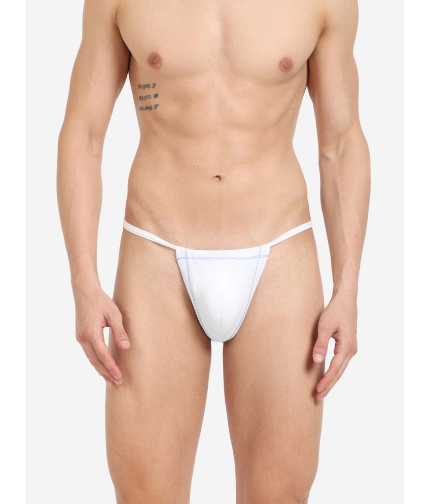     			La Intimo Pack of 1 Cotton Thongs For Men's ( White )