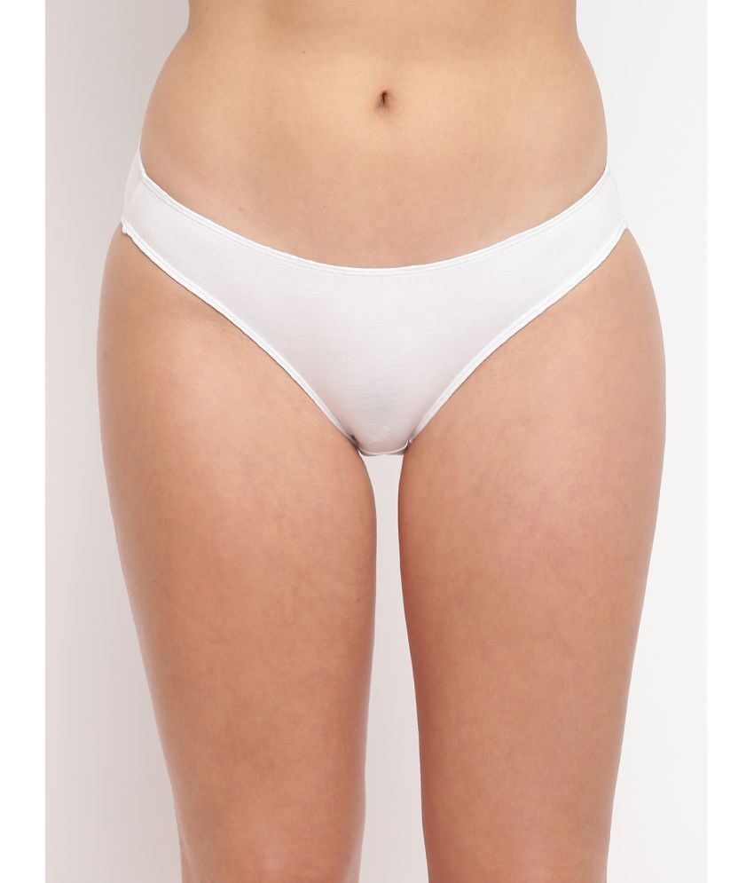     			La Intimo Pack of 1 Cotton Bikini For Women ( White )