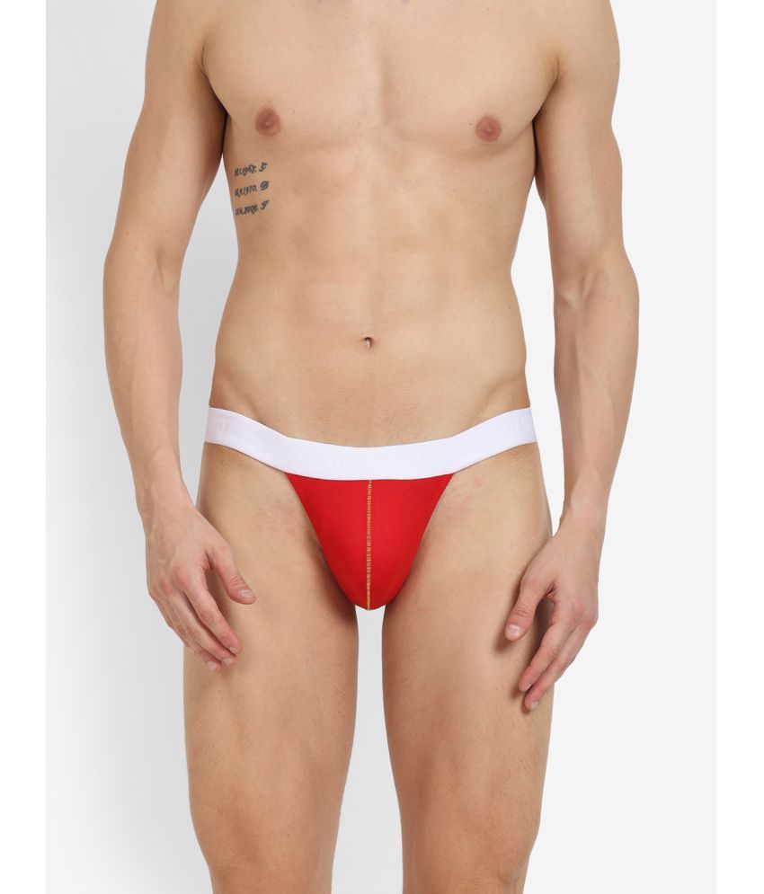     			La Intimo Pack of 1 Cotton Thongs For Men's ( Red )