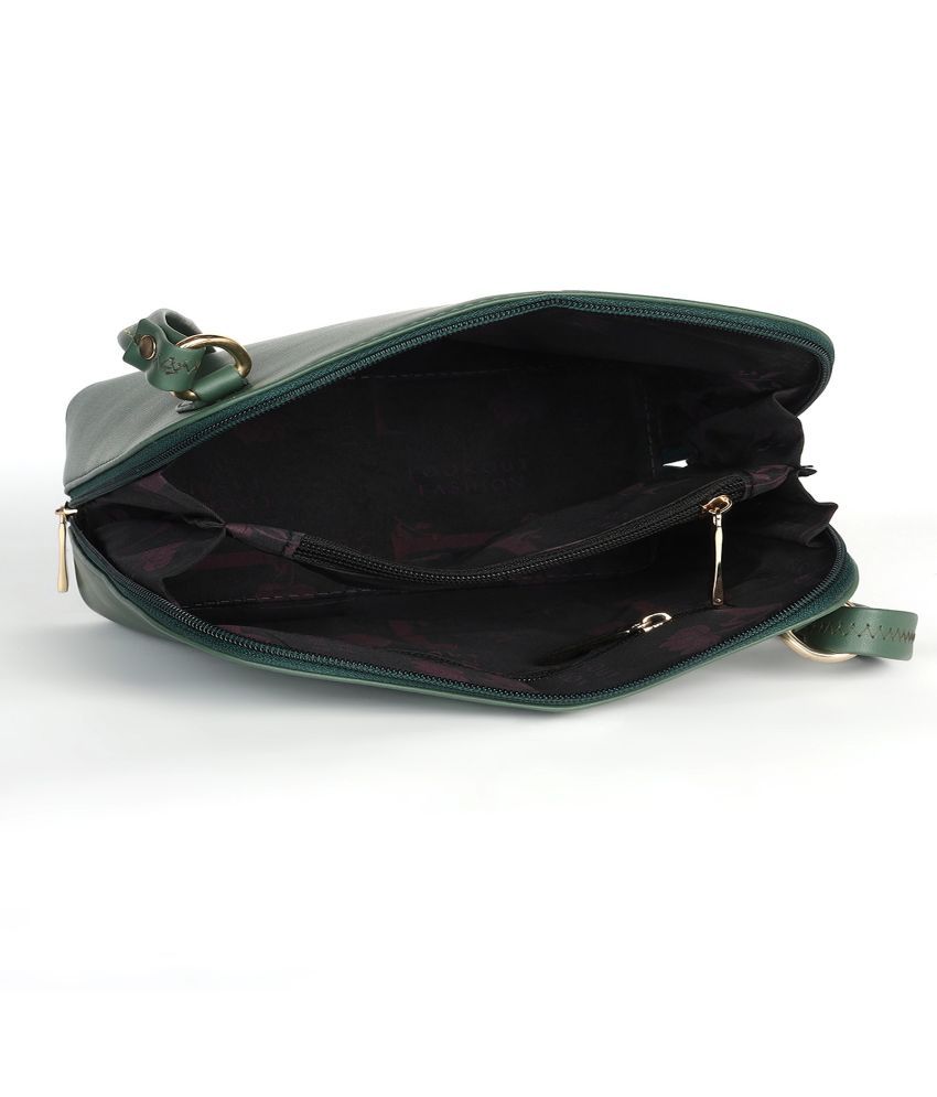     			Lookout Fashion Sling Bag Faux Leather Set of 1 ( Green )