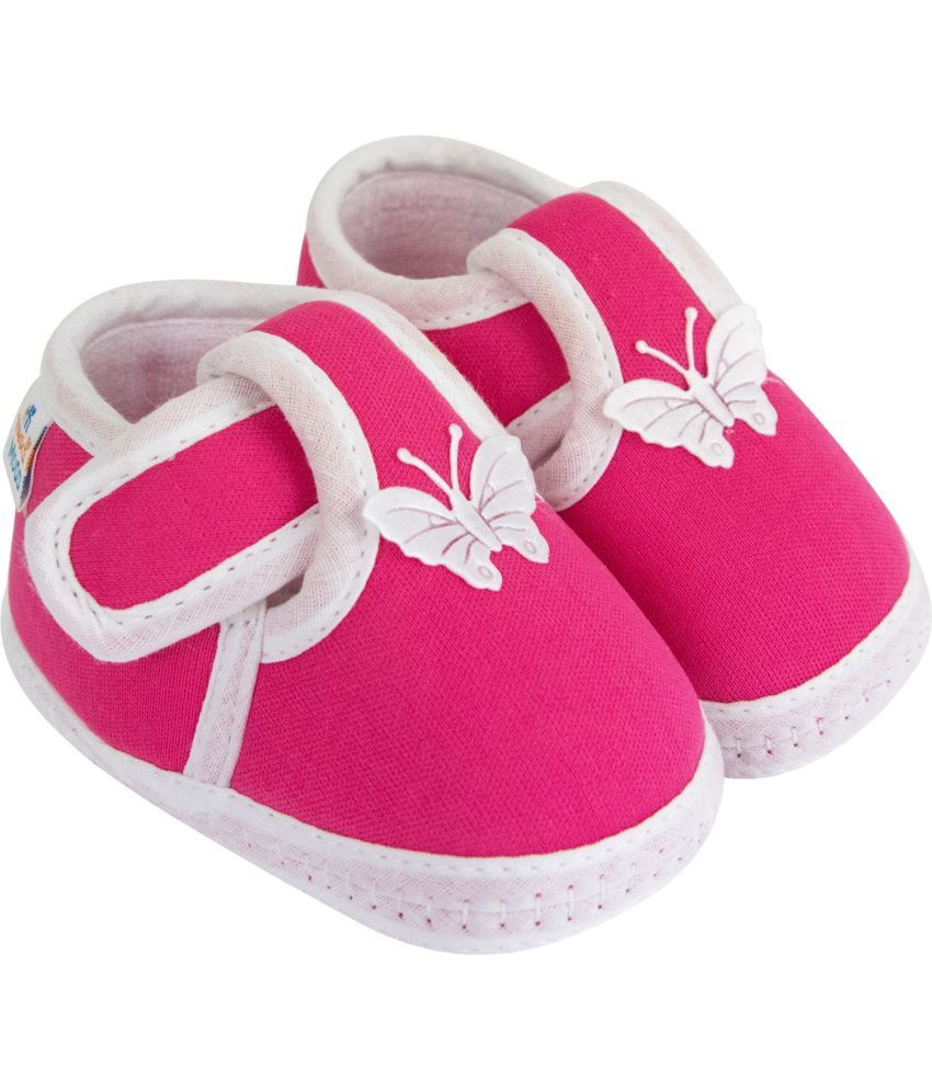     			Neska Moda - Fluorescent Pink  Booties For Baby Boy & Baby Girl 6-12 Months ( Pack of 1 )