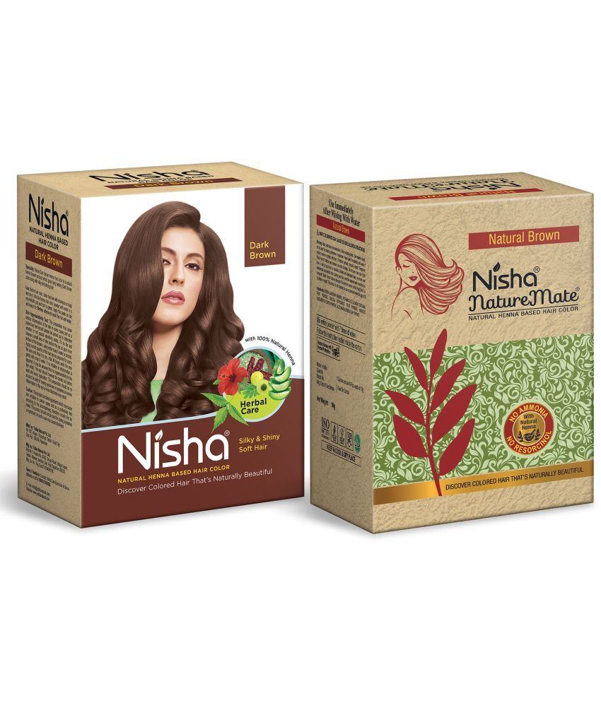     			Nisha Henna Based Color Ammonia Free Permanent Hair Color 150 g Dark Brown