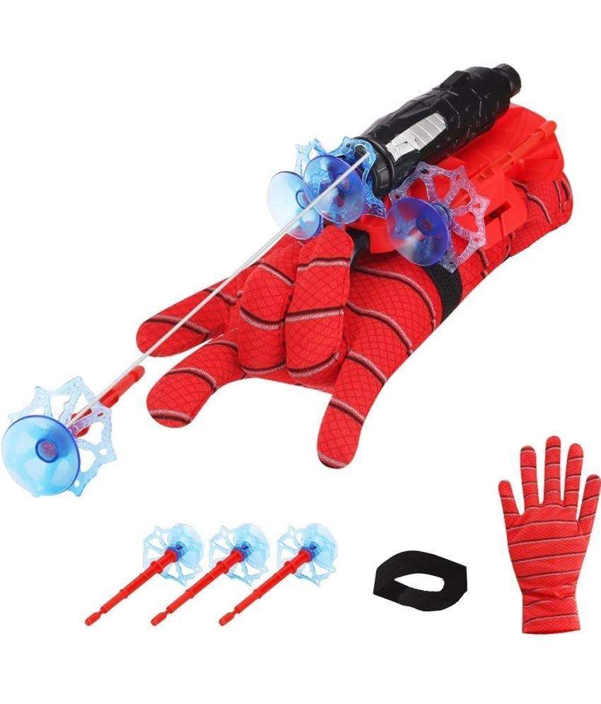     			Spider Web Shooters Toy for Kids Fans, Hero Launcher Wrist Toy Set, Cosplay Launcher Bracers Accessories, Sticky Wall Soft Bomb Funny Children's Educational Toys, Multicolor (Spider Webs)