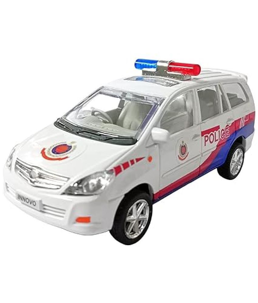     			Toya Car Miniature Push Back Toyota Police Innova Car Toy|Car Model Showpiece|Models Toy Car for Kids