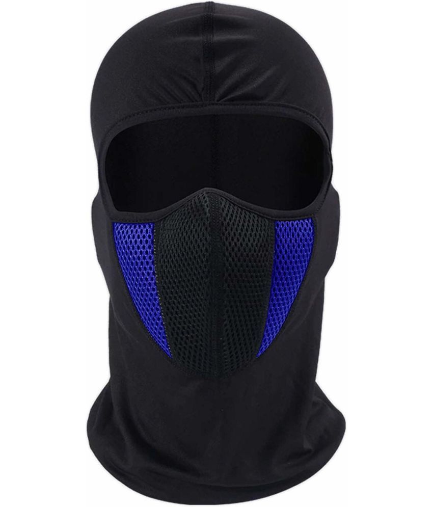     			AKSMIT Black Solid Cotton Bike Face Cover Free