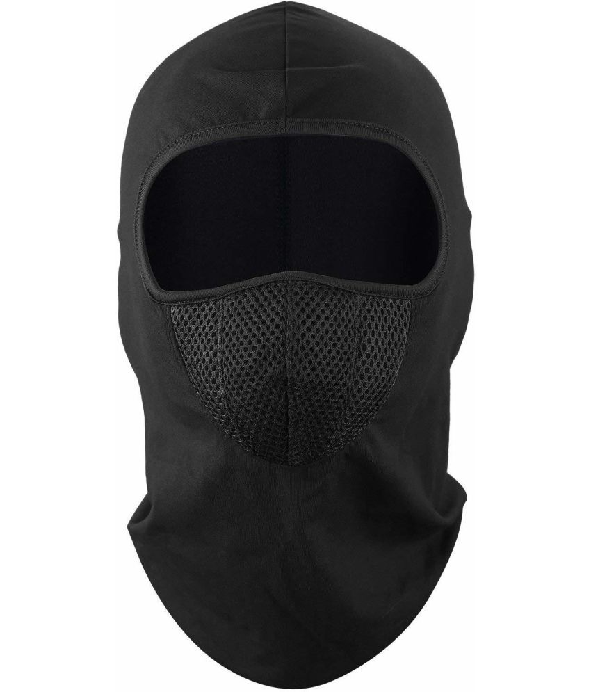     			AKSMIT Black Solid Fleece Bike Face Cover M