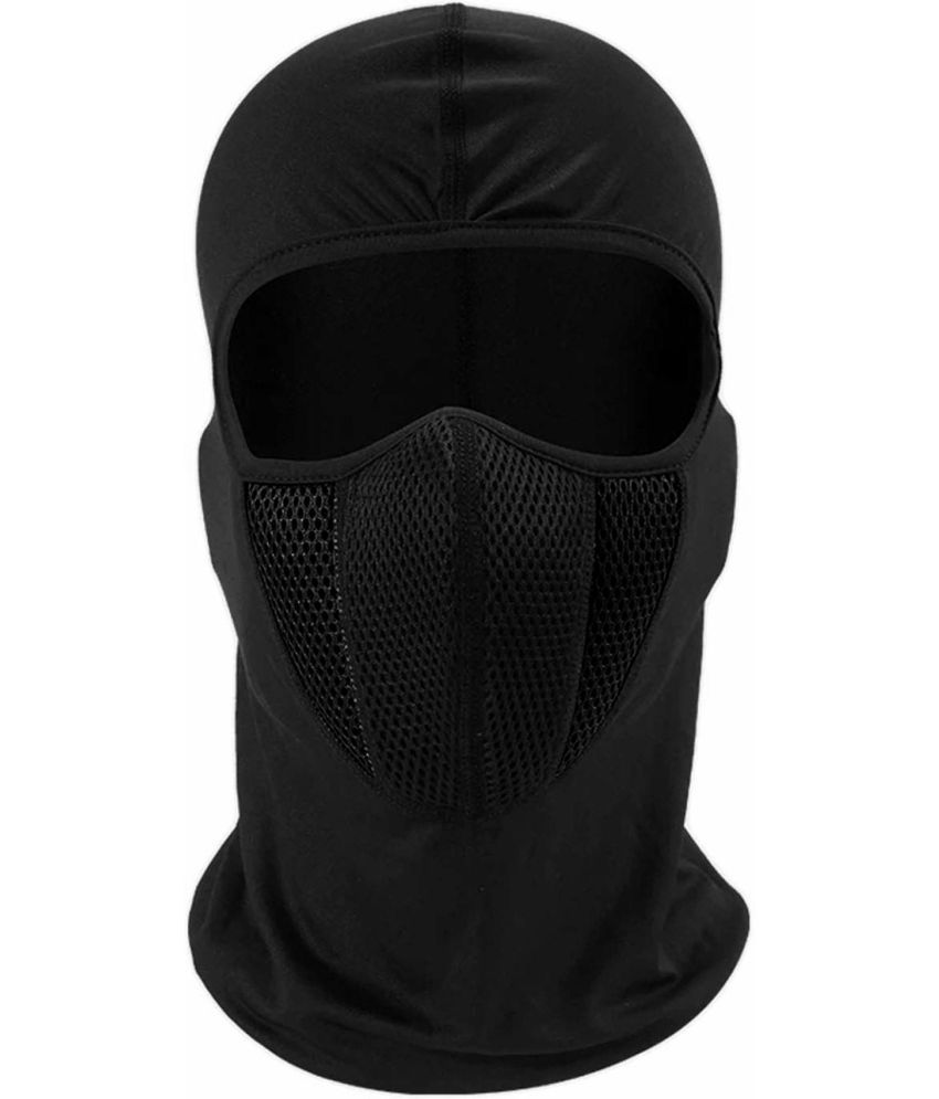     			AKSMIT Black Solid Others Bike Face Cover Free