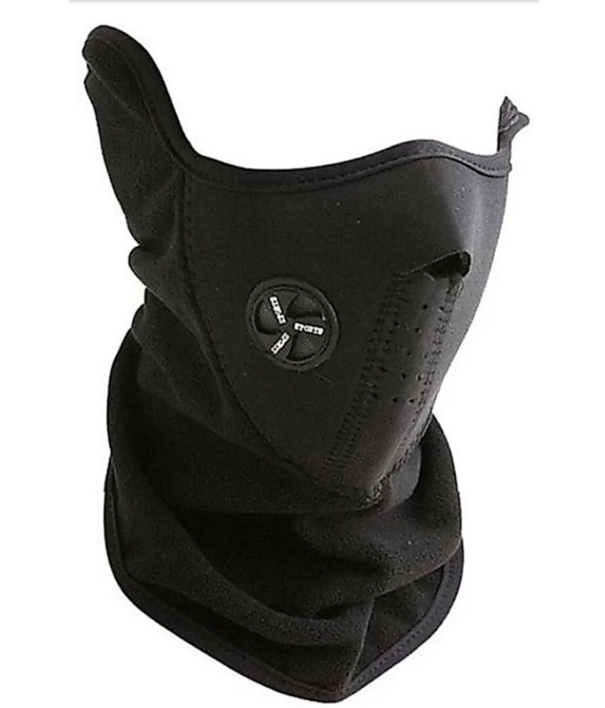     			AKSMIT Black Solid Others Bike Face Cover Free