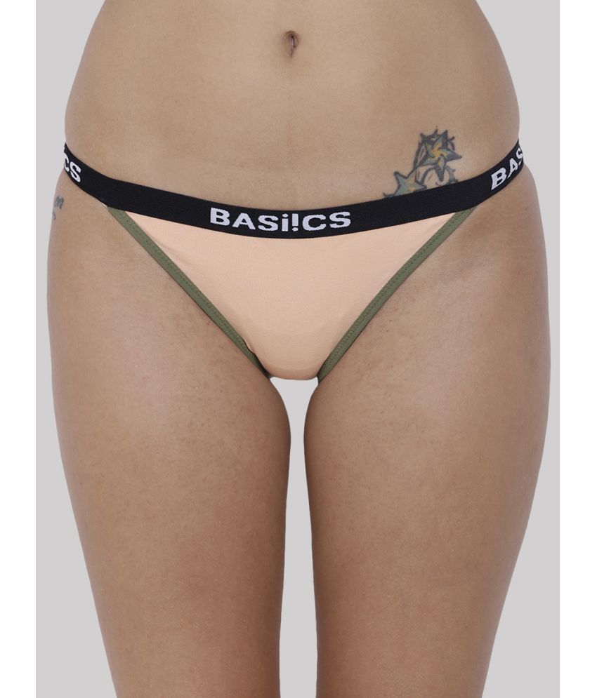     			BASIICS By La Intimo Pack of 1 Cotton Briefs For Women ( Beige )