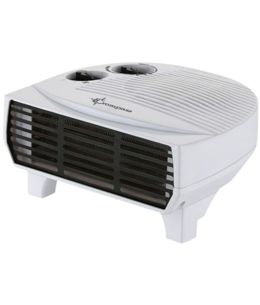     			Crompass Two Heating Modes White Fan Heater