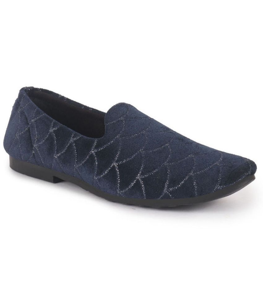     			Fausto Navy Blue Men's Mojaris