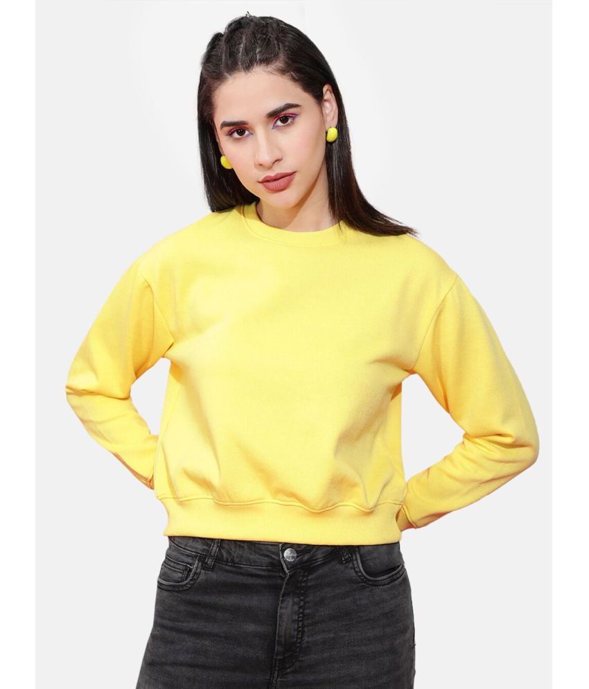     			Freehand Polyester Women's Non Hooded Sweatshirt ( Yellow )