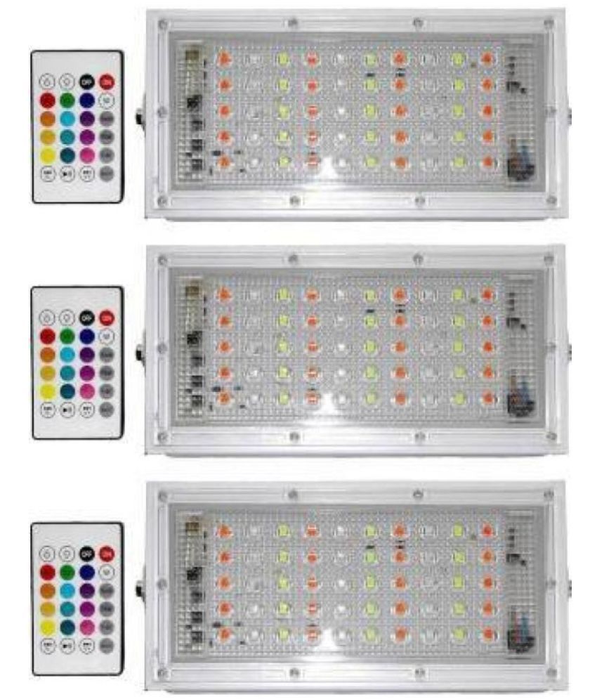     			ZESTRUM Flood Light RGB - Pack of 3