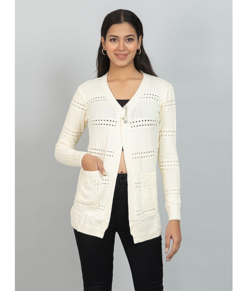     			woolkart Woollen Women's Shrugs - White ( )