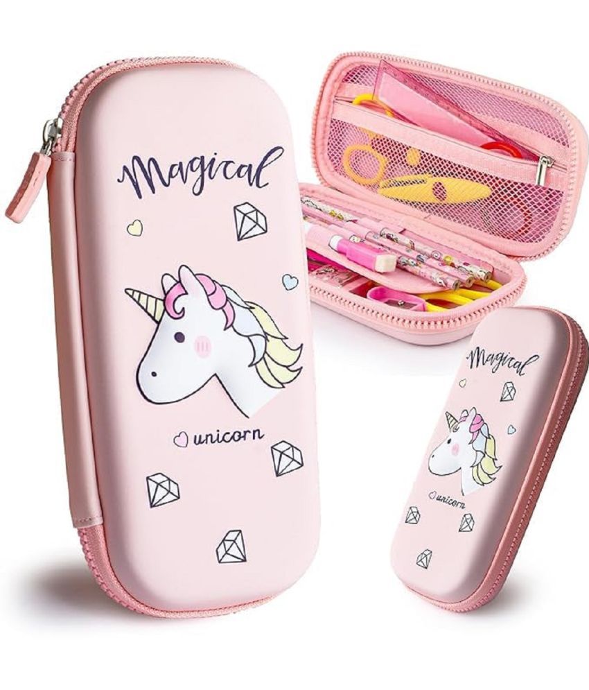     			DENFE Cartoon Theme Pencil Case - 3D EVA Pencil Case Pouch, Multipurpose Zipper Pencil Case for Kids, Pen and Pencil Bag for School Kids, Girls, Stationery Storage Box (Unicorn Small)