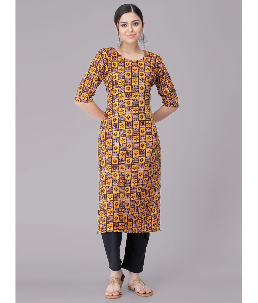     			Ethnicbasket Crepe Printed Kurti With Pants Women's Stitched Salwar Suit - Multicolor ( Pack of 1 )