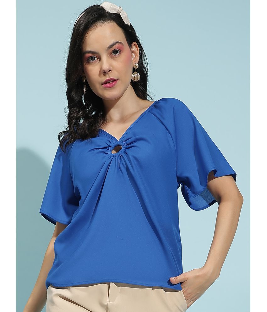     			Oxolloxo Blue Polyester Women's Regular Top ( Pack of 1 )