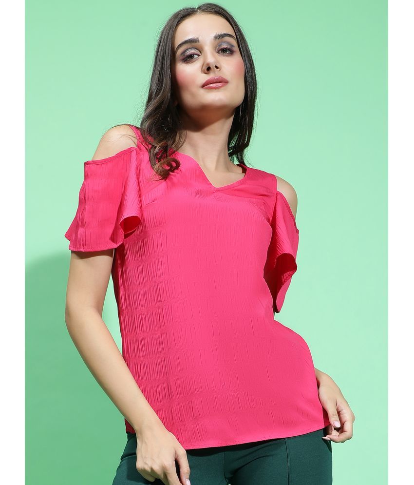     			Oxolloxo Pink Polyester Women's Regular Top ( Pack of 1 )