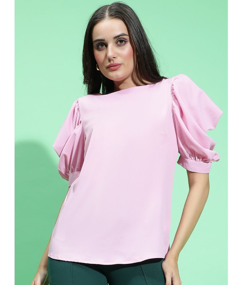     			Oxolloxo Pink Polyester Women's Regular Top ( Pack of 1 )