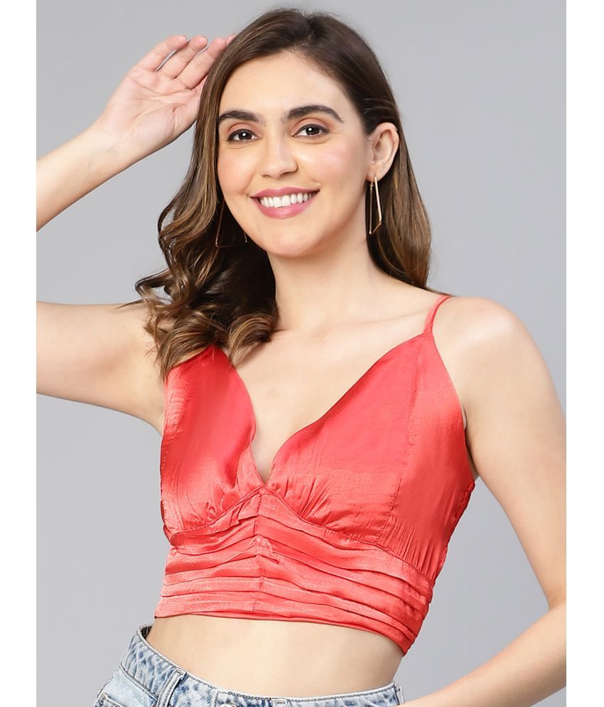     			Oxolloxo Red Satin Women's Tank Top ( Pack of 1 )