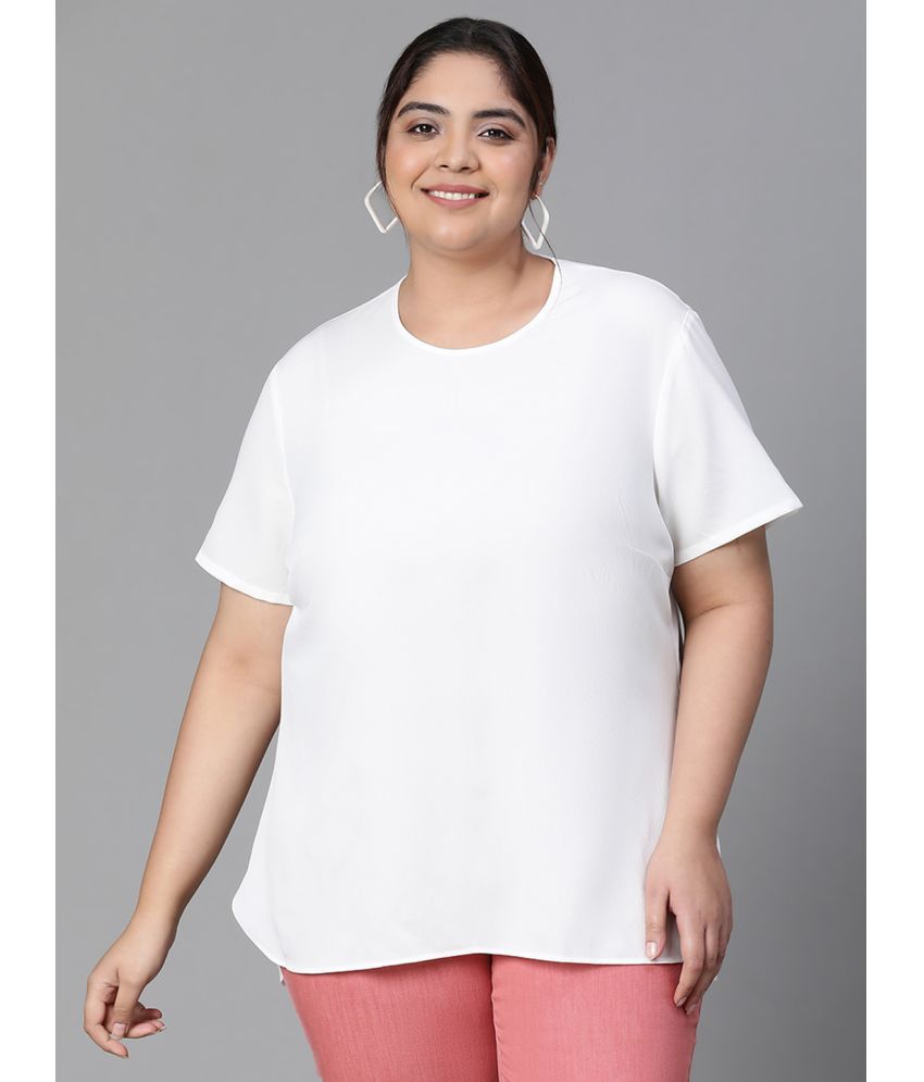     			Oxolloxo White Polyester Women's Regular Top ( Pack of 1 )