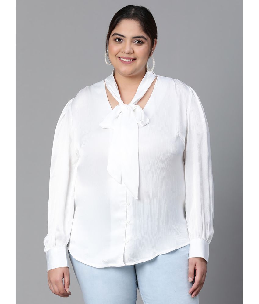     			Oxolloxo White Polyester Women's Regular Top ( Pack of 1 )