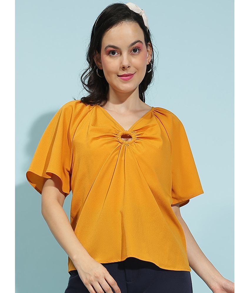     			Oxolloxo Yellow Polyester Women's Regular Top ( Pack of 1 )