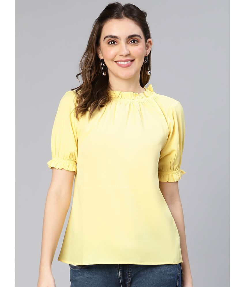     			Oxolloxo Yellow Polyester Women's Regular Top ( Pack of 1 )