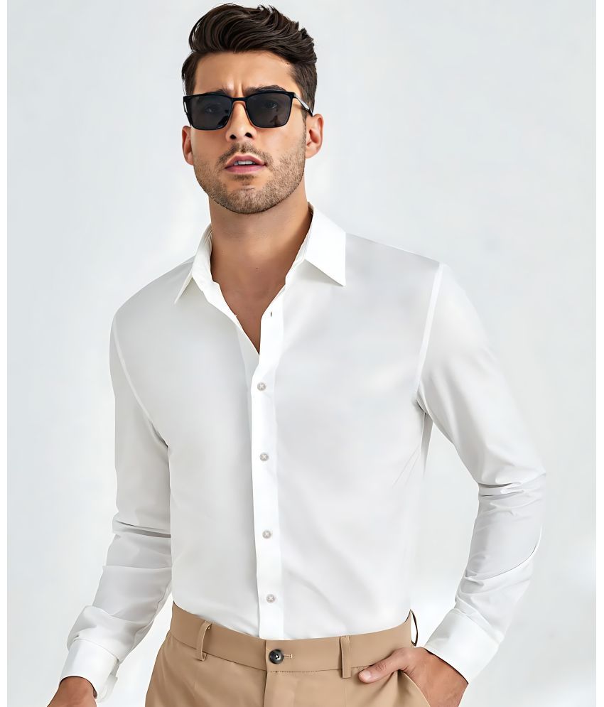     			WEBRIC Cotton Blend Regular Fit Full Sleeves Men's Formal Shirt - White ( Pack of 1 )