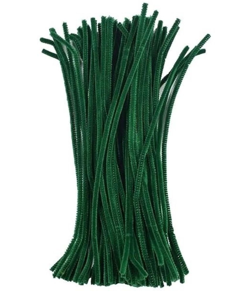     			freedy Pipe Cleaners 100 Pcs Colors Chenille Stems for DIY Crafts Decorations Creative School Projects (6 mm x 12 Inch, Dark Green Colors)