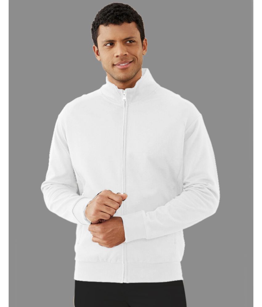     			AOOSH Fleece Men's Casual Jacket - White ( Pack of 1 )