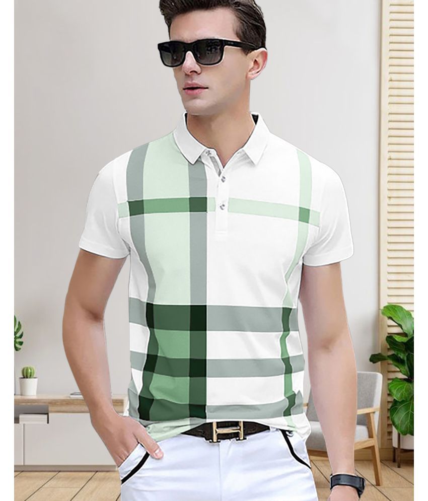     			AOOSH Pack of 1 Cotton Blend Regular Fit Printed Half Sleeves Men's Polo T Shirt ( Multicolor6 )