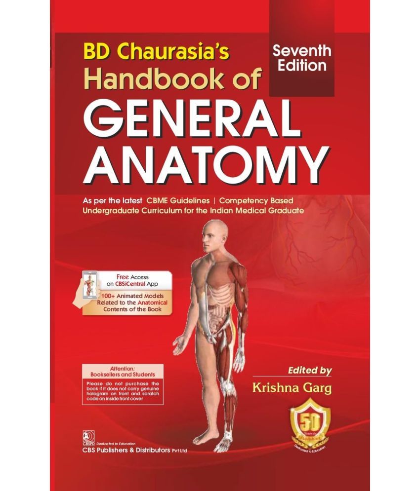     			BD Chaurasia’s Handbook of General Anatomy 7th Edition Paperback