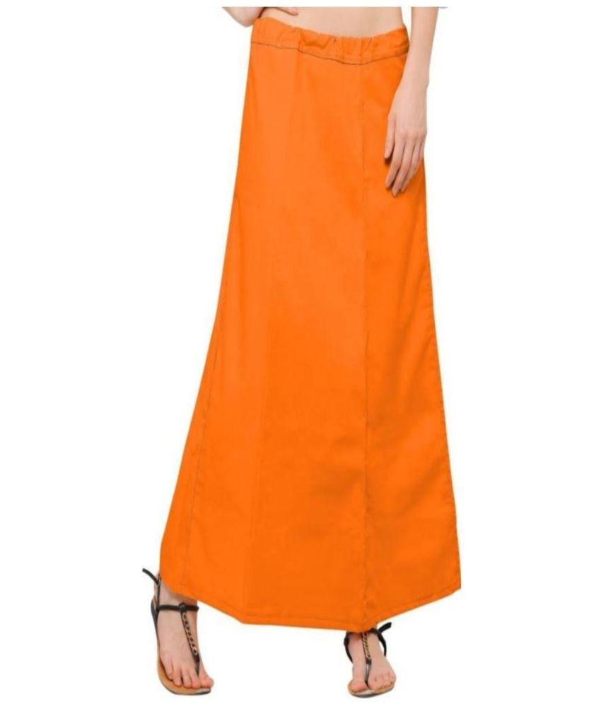     			D1 DIFFERENT ONE Orange Cotton Petticoat - Single