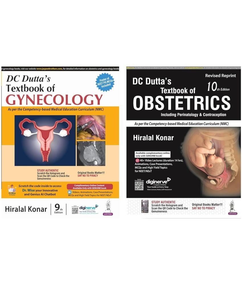     			DC Dutta’s Textbook of Obstetrics Including Perinatology & Contraception & DC Dutta's Textbook of Gynecology