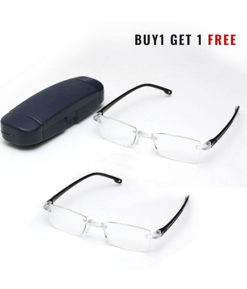     			Fadiso Fashion Rectangle Rimless Reading Glasses