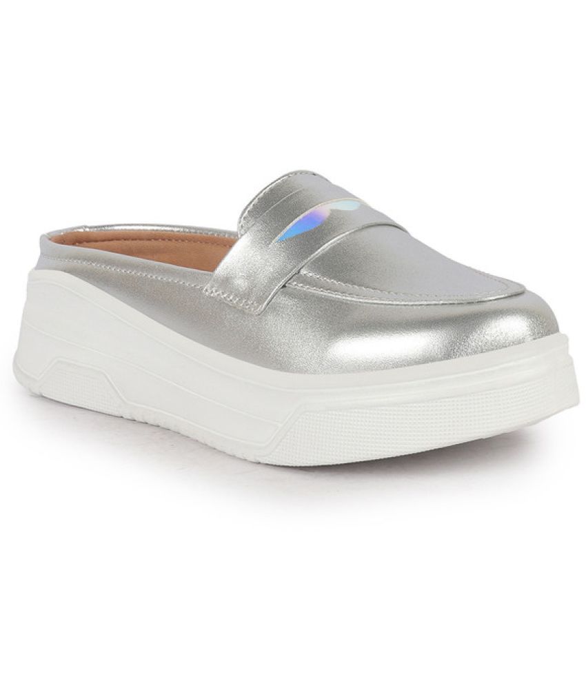     			Fausto Silver Women's Mules Shoes