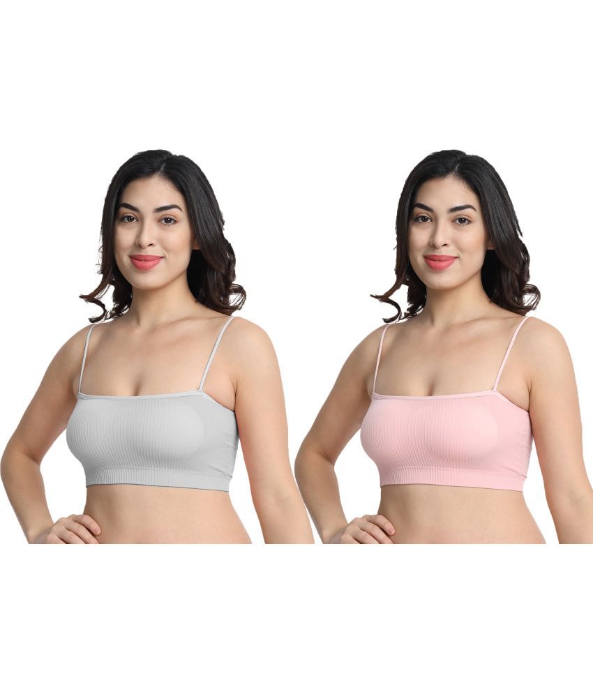     			Flenzy Pack of 2 Cotton Blend Removable Padding Everyday Bra For Women ( Multicolor2 )