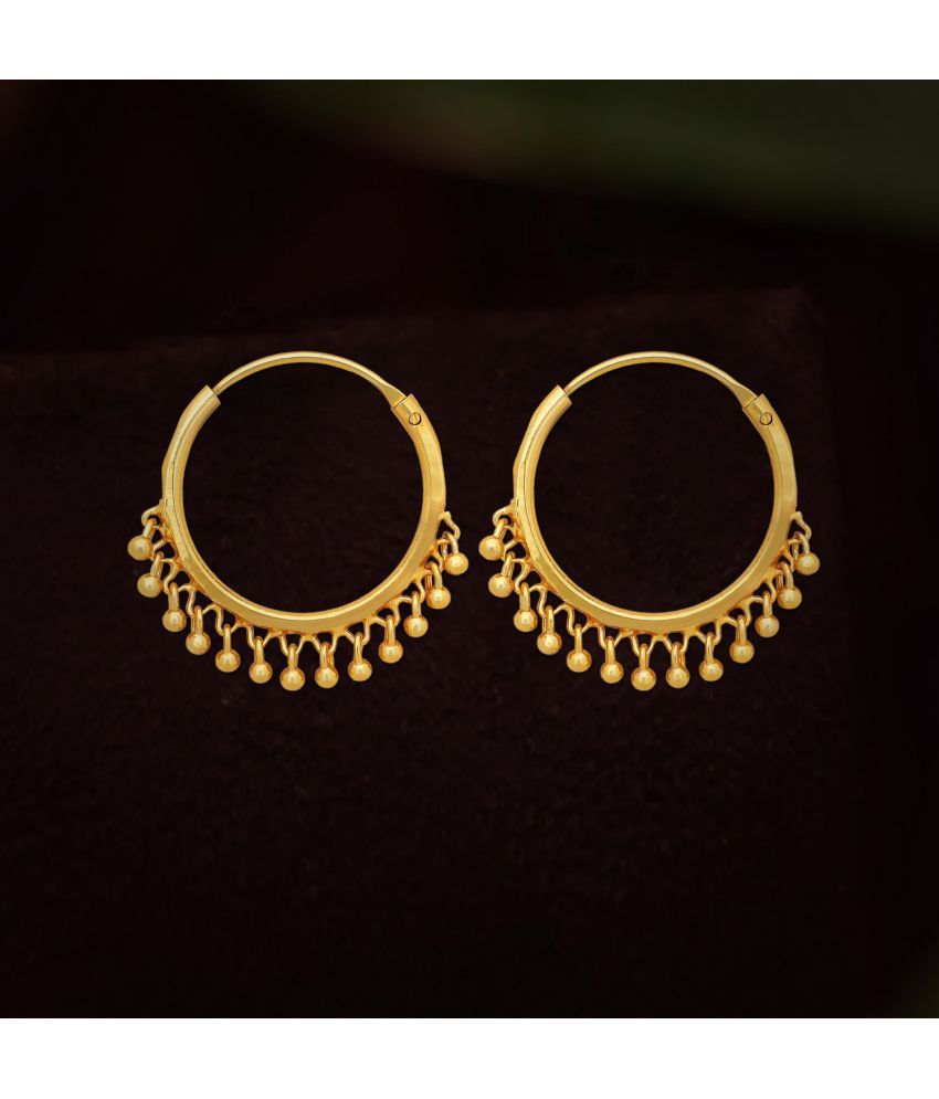     			LUV FASHION Golden Bali Earrings ( Pack of 1 )