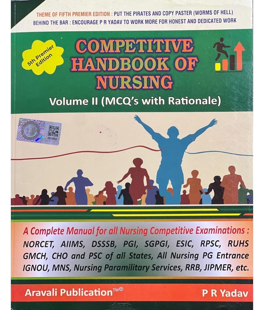     			PR Yadav's Competitive Handbook of Nursing Vol 2 MCQ (English Only) 5th Edition Paperback