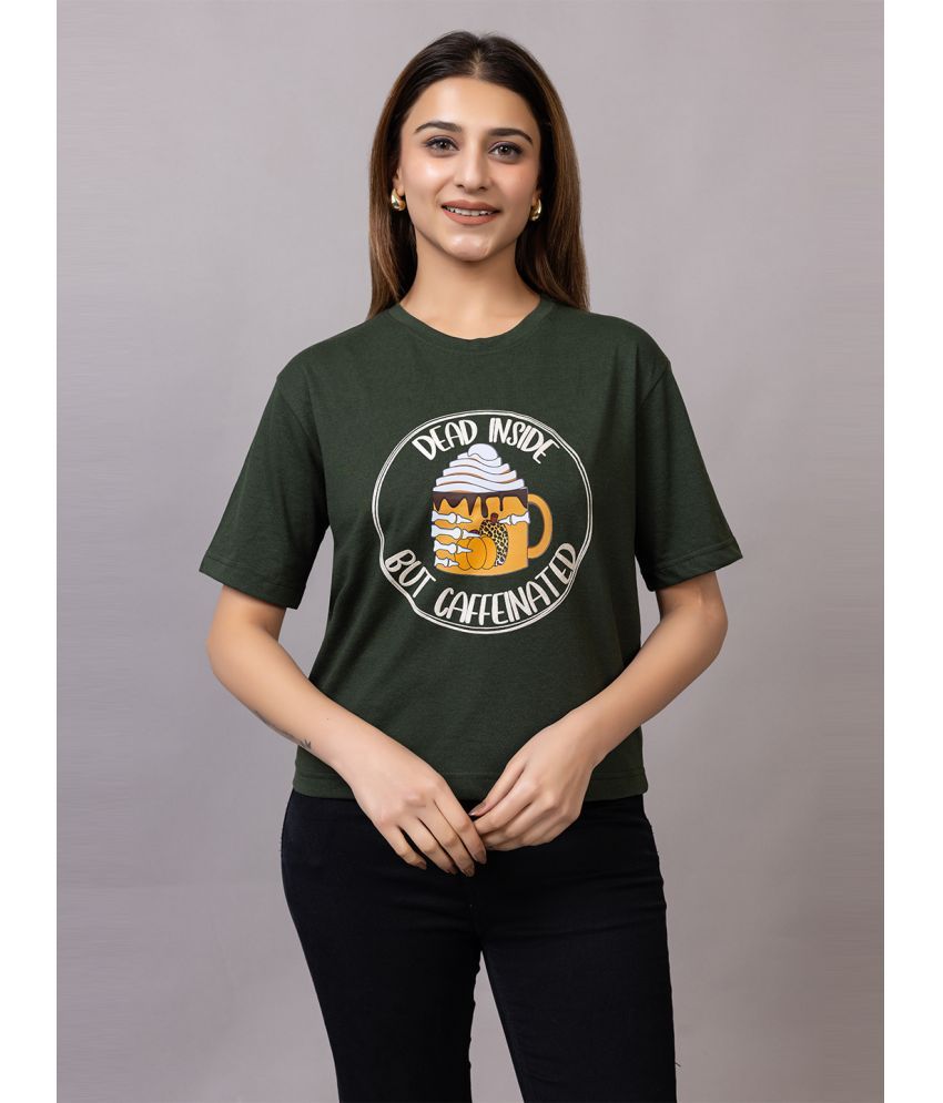     			PROBASIC Pack of 1 Cotton Blend Women's T-Shirt ( Bottle Green )