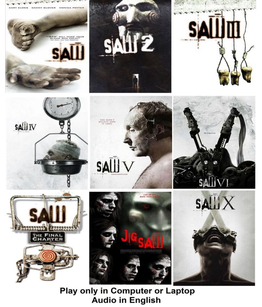     			Saw Film Series (9 Movies) only in English play only in Computer or Laptop HD Quality without Poster