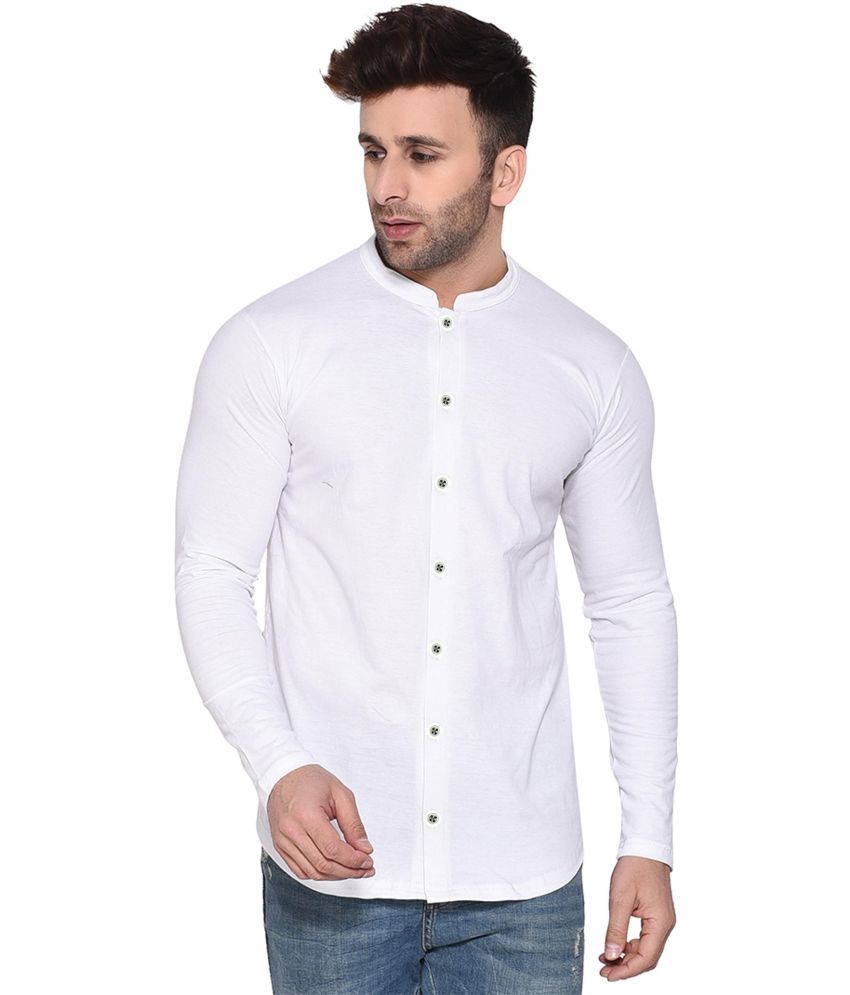     			Try This Cotton Blend Regular Fit Solids Full Sleeves Men's Casual Shirt - White ( Pack of 1 )