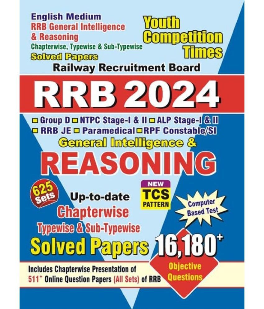     			Youth Competition Times RRB General Intelligence & Reasoning | Chapterwise Solved Papers | Objective Questions | English Medium Paperback