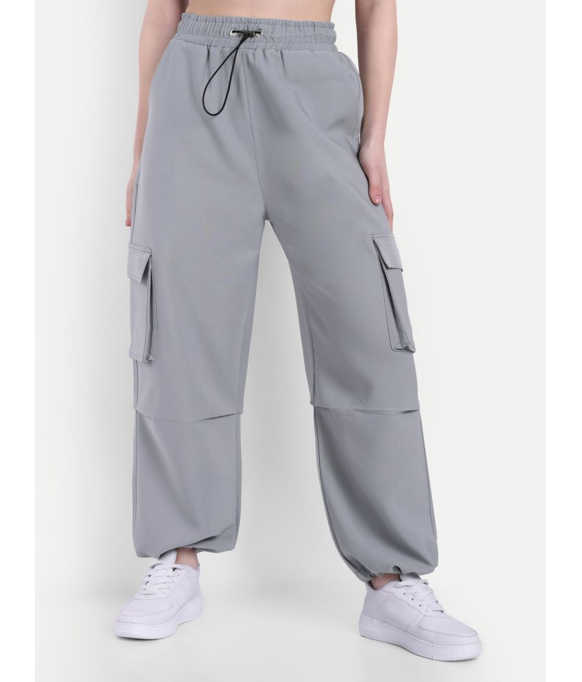     			Broadstar Pack of 1 Polyester Baggy Women's Cargo Pants ( Light Grey )