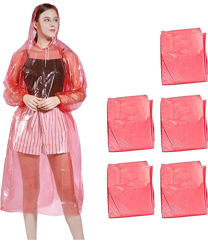     			MULTIWA PVC Long Raincoat - Red