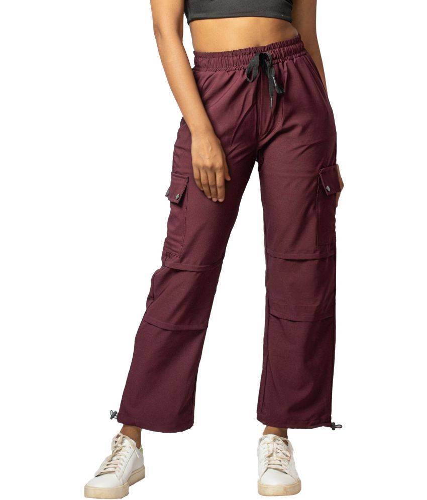     			MULTIWA Pack of 1 Polyester Regular Women's Cargo Pants ( Maroon )