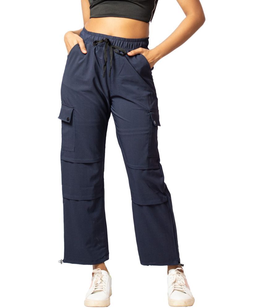     			MULTIWA Pack of 1 Polyester Regular Women's Cargo Pants ( Blue )