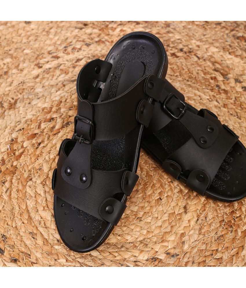     			Style Height - Black Men's Sandals