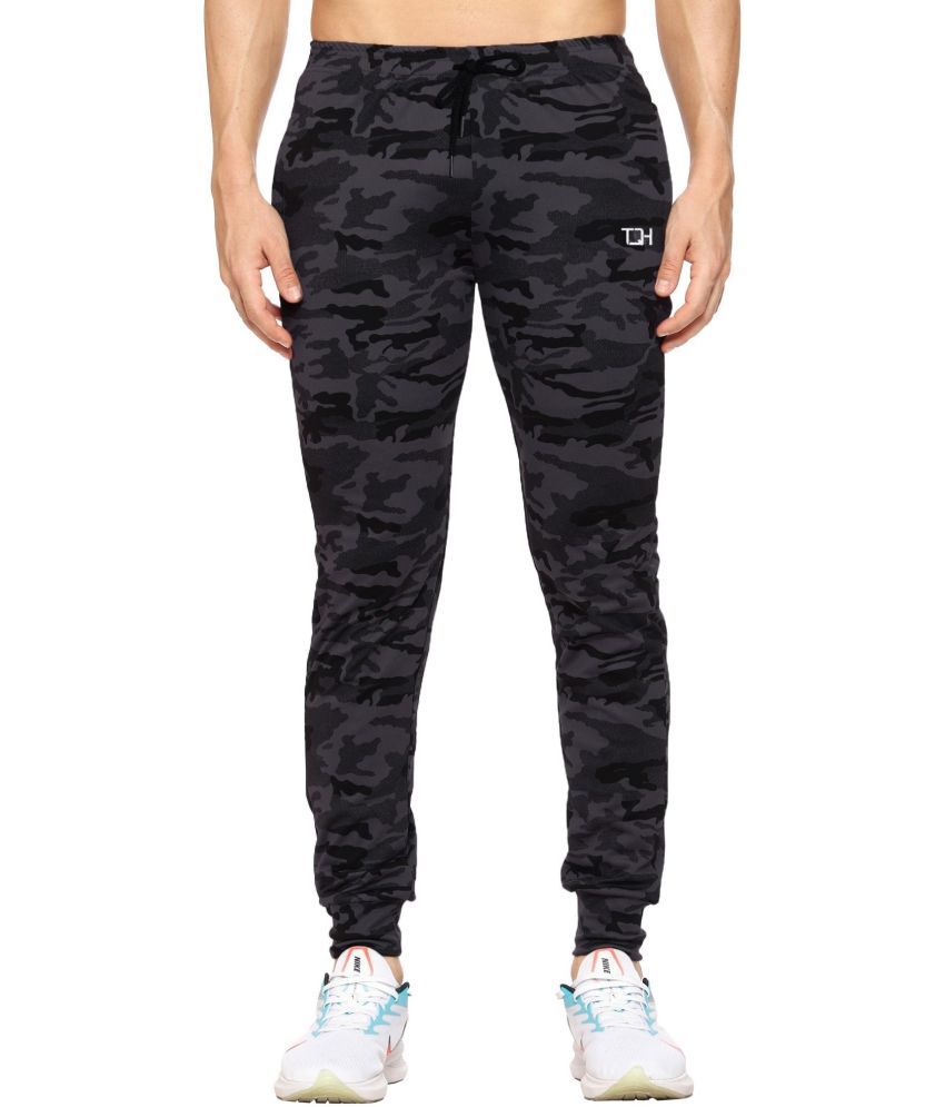     			TQH Black Polyester Men's Joggers ( Pack of 1 )